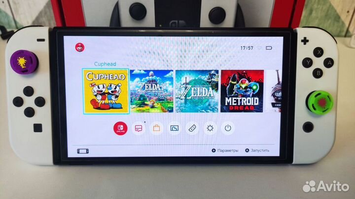 Nintendo Switch oled (picofly, 128gb с играми)