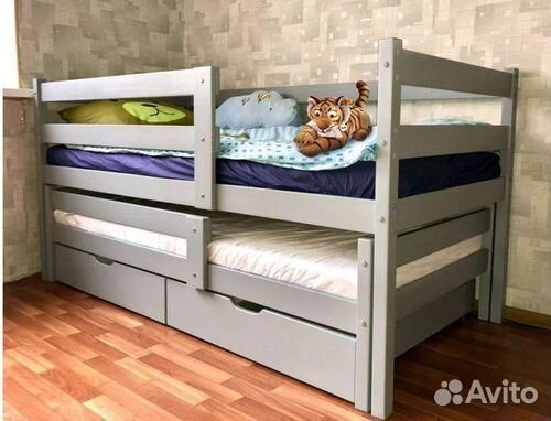 Кроватка матрешка с доп. местом для малыша из масс