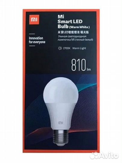Лампа светодиодная Xiaomi Mi Smart LED Bulb Warm