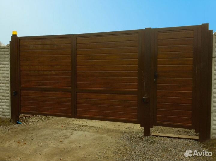 Откатные ворота с установкой