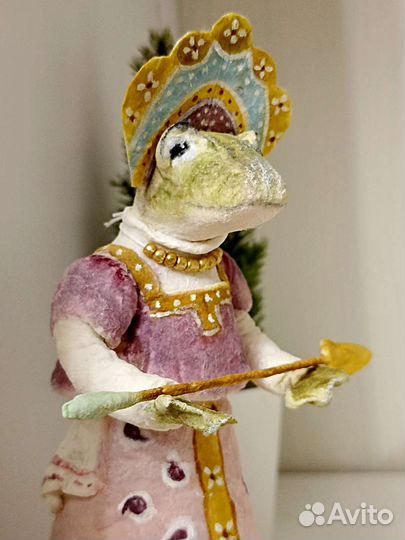 Царевна лягушка ватная игрушка