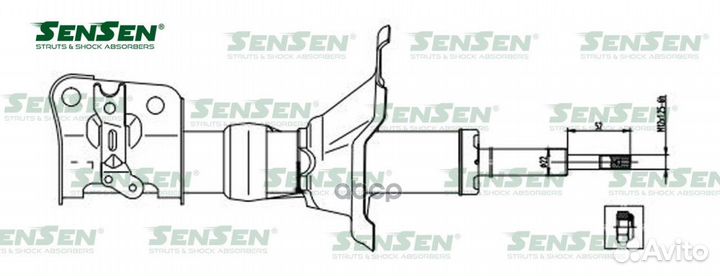 Амортизатор honda civic 01/01-09/05 пер.прав.га