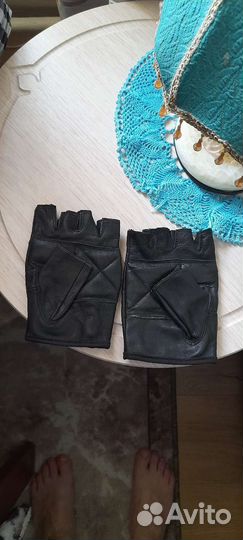 Мото перчатки кожаные