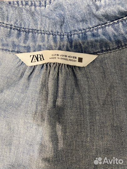 Джинсовая рубашка zara