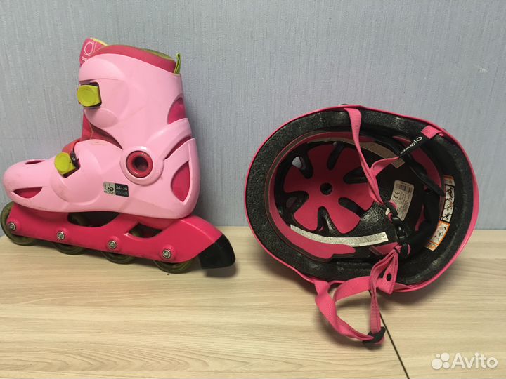 Ролики с защитой и шлемом