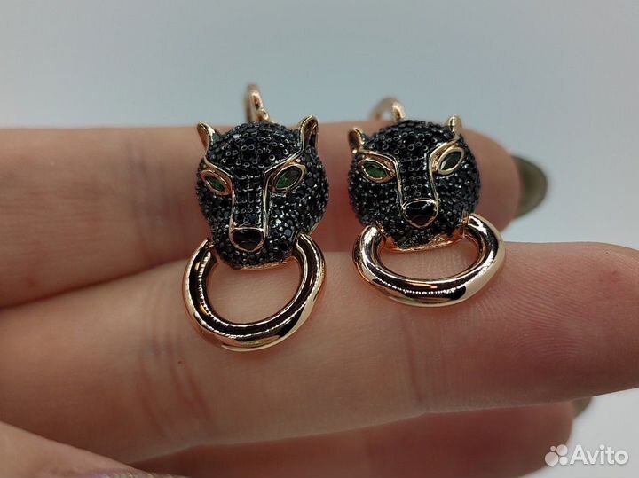 Набор cartier, агат, покрытие золото