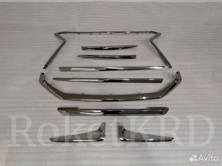 Молдинги Lexus lx 570 2016+ темный хром