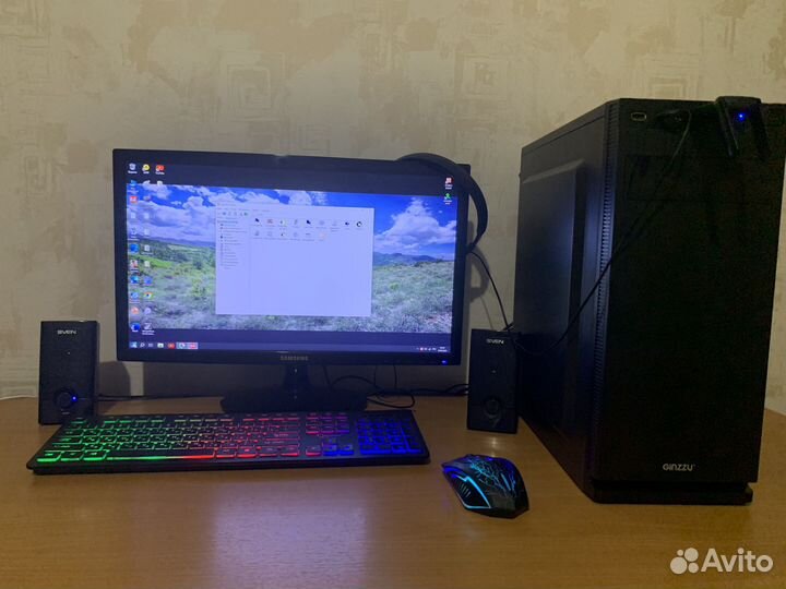 Игровой компьютер с полным комплектом