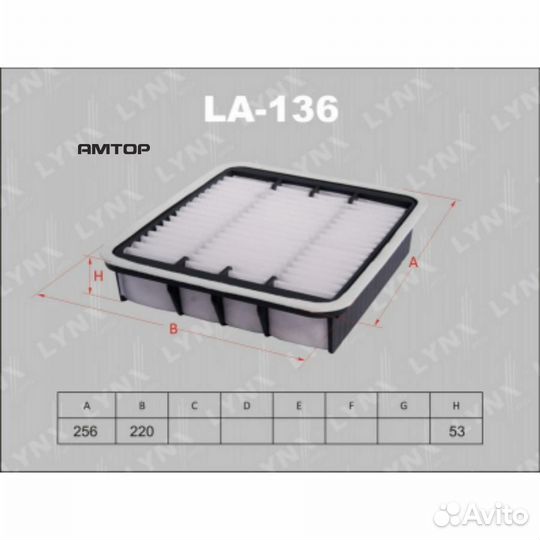 Lynxauto LA136 Фильтр воздушный