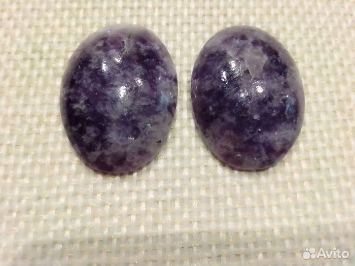 Кабошоны Лепидолит (пара)