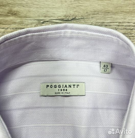 Poggianti мужская итальянская рубашка 43 в
