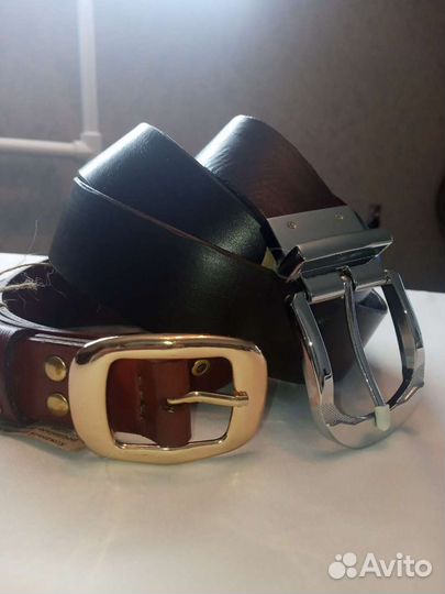 Мужской кожаный ремень ручной работы