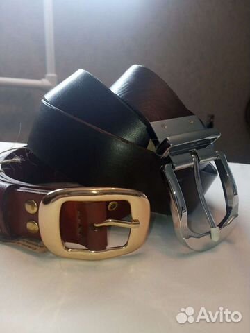 Мужской кожаный ремень ручной работы