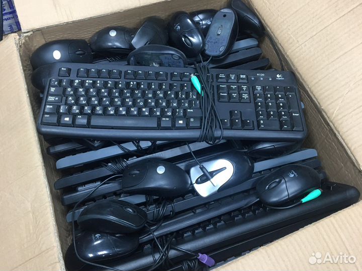 Мышка + клавиатура logitech