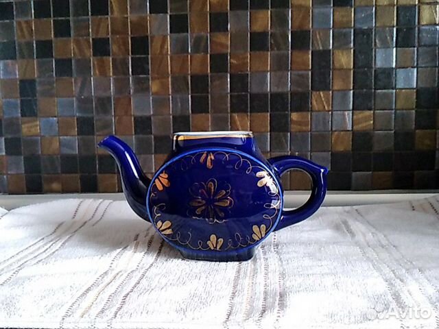 Чайник Гжель кобальт