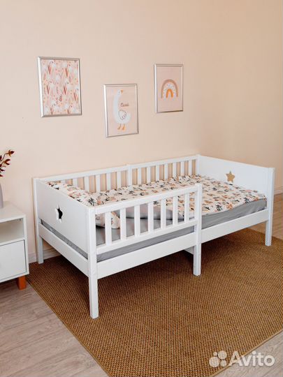 Кровать детская 160х80 массив сосны. Цвет на выбор