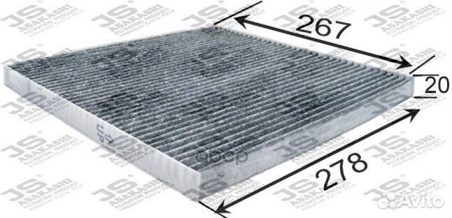 Фильтр салонный угольный 27277JA00C 27277JN20A