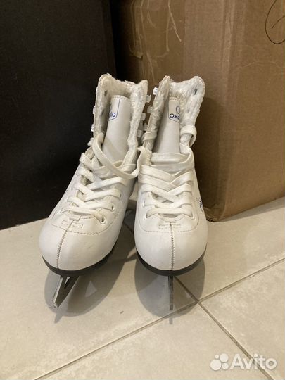 Коньки белые д/девочки, белые 35-36 р-р