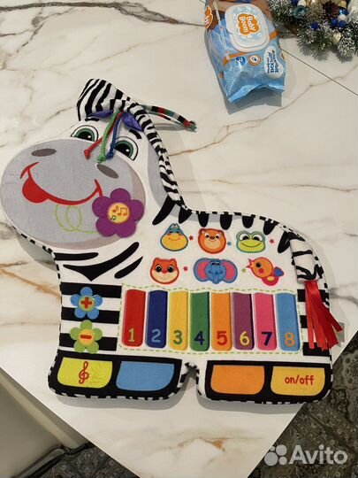 Игрушка Зебра с нотами Happy Snail