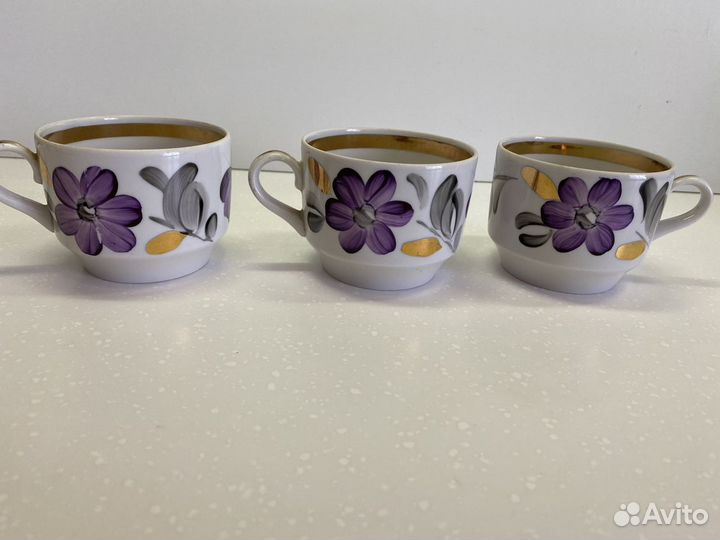 Чайная пара,чашки,блюдца СССР