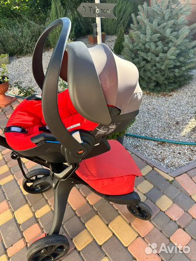 Коляска 3в1 Stokke xplory X Black/Ruby red 571404