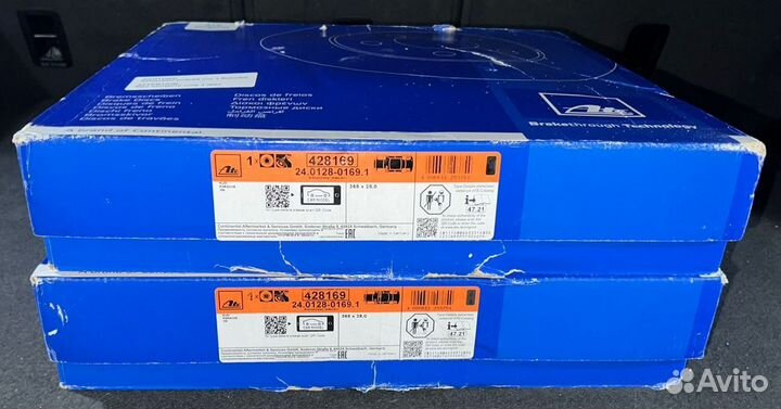 Тормозные диски задние ATE Audi/Vw/Porsche 358мм