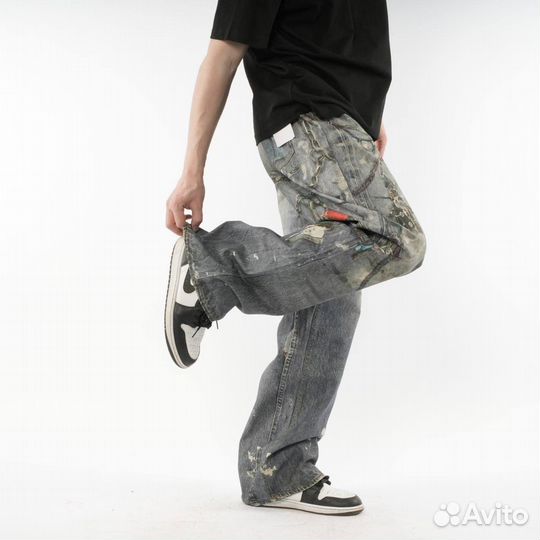 Acne studios джинсы широкие