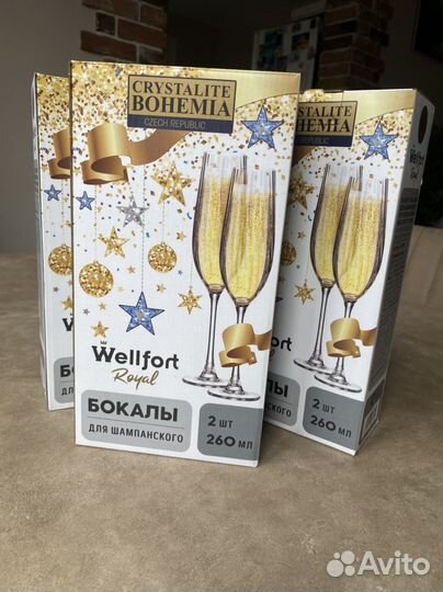 Бокалы для шампанского богемия bohemia