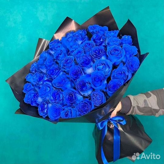 Синие розы Доставка цветов