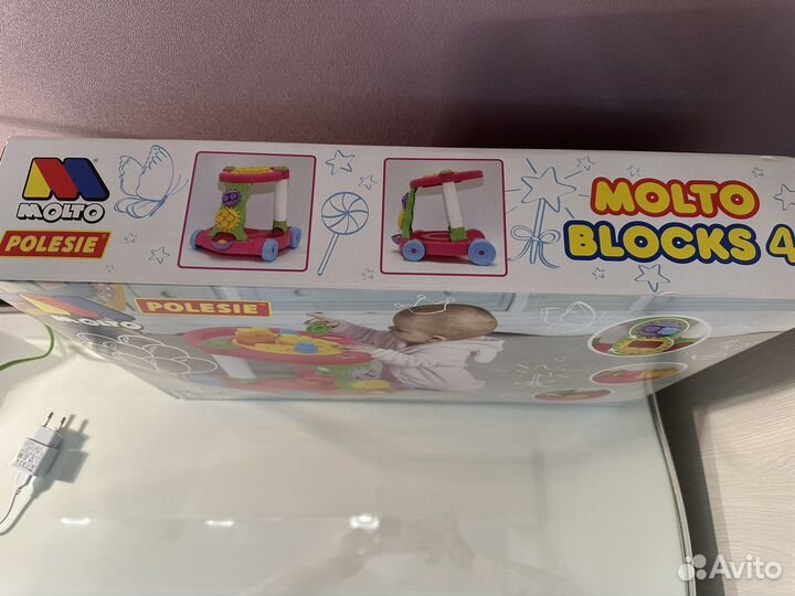 Детская игрушка каталка с конструктором