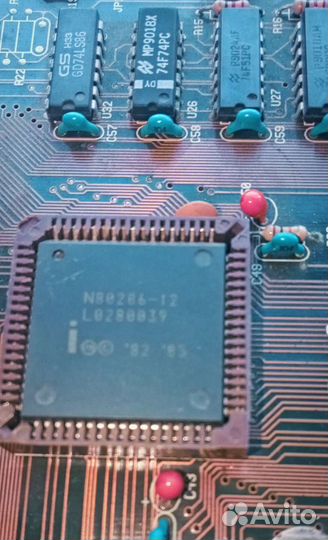 Процессор ретро N80286-12 на плате