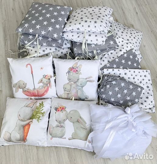 Детские бортики набор в кроватку