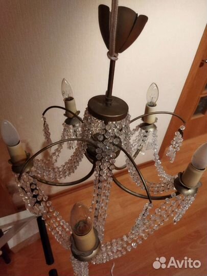 Люстра хрустальная чехия бу