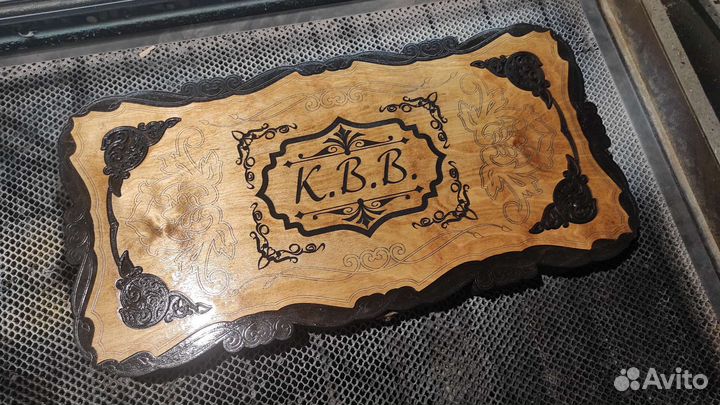 Нарды резные со стеклом