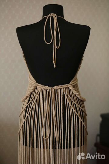 Платье макраме из хлопка