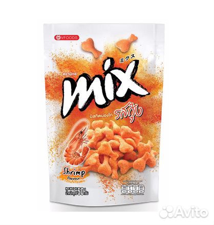 Хрустящие палочки со вкусом креветки острые Mix sh