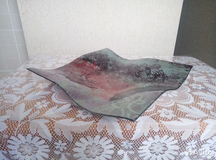 Блюдо ваза стекло