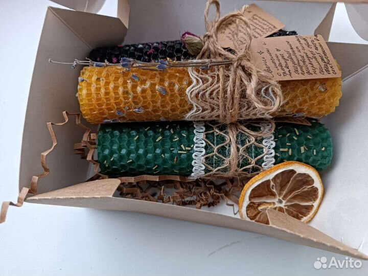 Свечи из вощины с травами