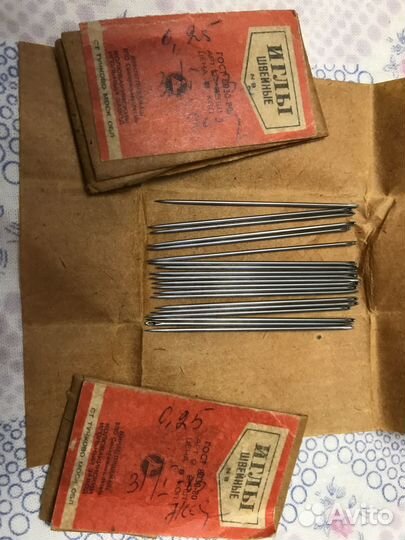 Иглы швейные, производство СССР