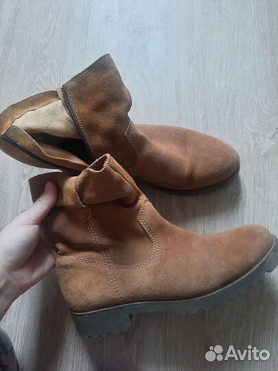 Полусапожки натуральная замша