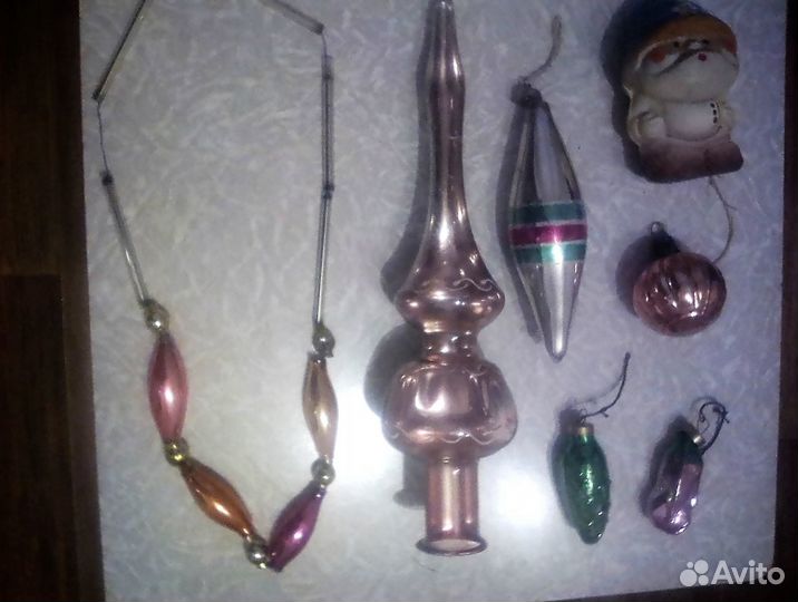 Елочные игрушки СССР стеклянные
