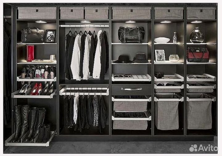 Гардеробная по вашим размерам на заказ