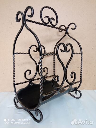 Дровница кованная патинированная бронзой