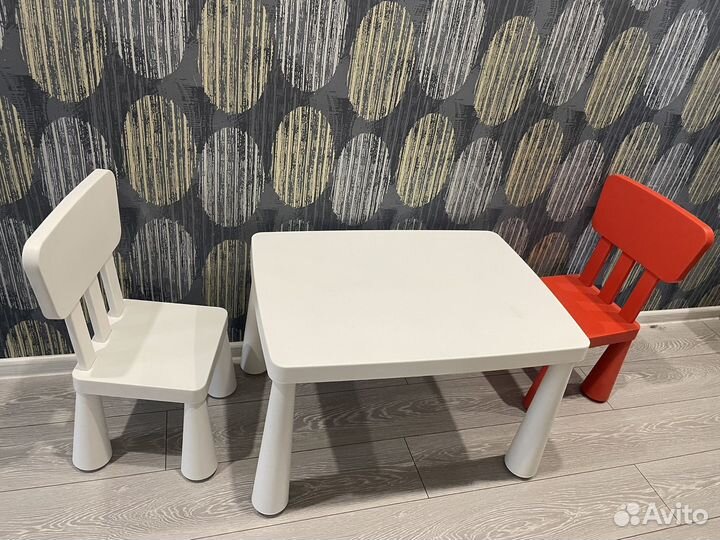 Детский стол и стул IKEA