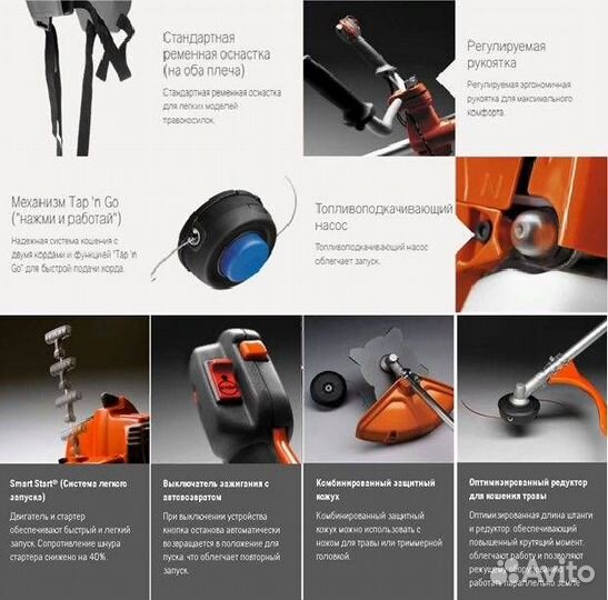 Триммер бензиновый husqvarna 128R щвеция