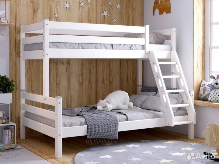 Двухъярусная кровать экологичная