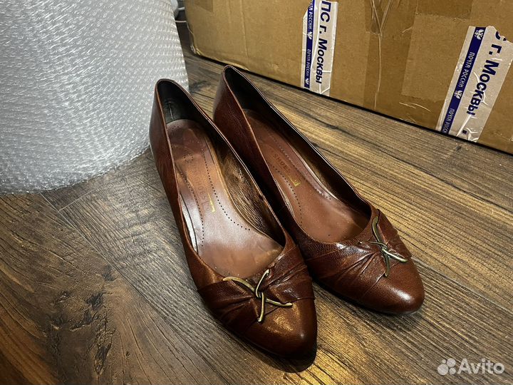Туфли коричневые 40 б/у