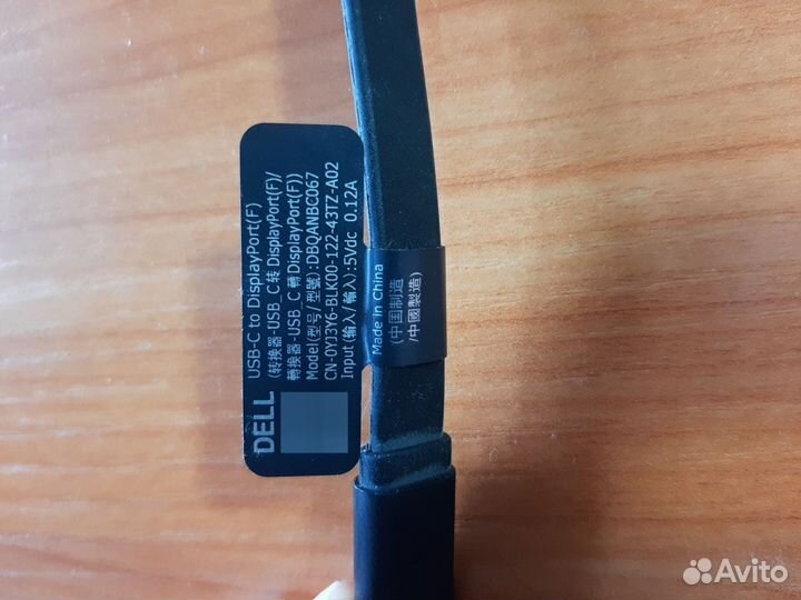Переходник/адаптер dell USB Type-C - DisplayPort