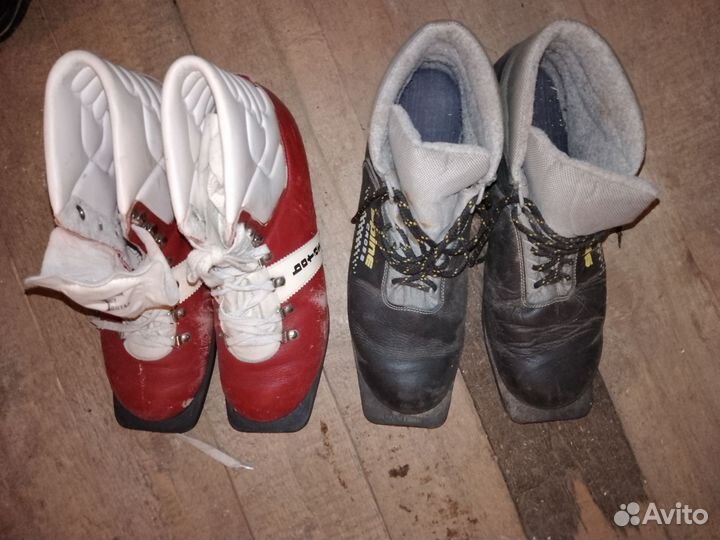 Лыжные ботинки, лыжи комплект