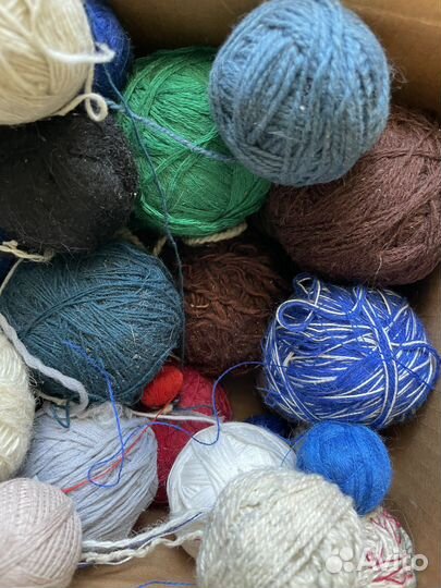Пряжа для вязания нитки 1,5 кг остатки
